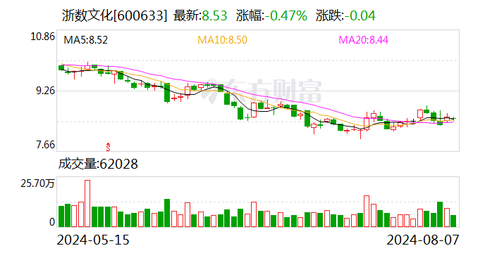 浙数文化：上半年净利润同比减少76.71% 拟10派0.9元  第1张