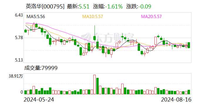 英洛华：2024年上半年归属于上市公司股东的净利润同比增长158.16%