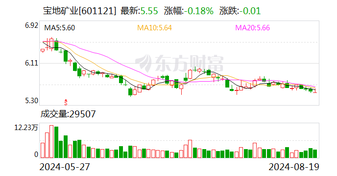 宝地矿业：上半年净利润同比增长53.24% 拟10派0.5元  第1张