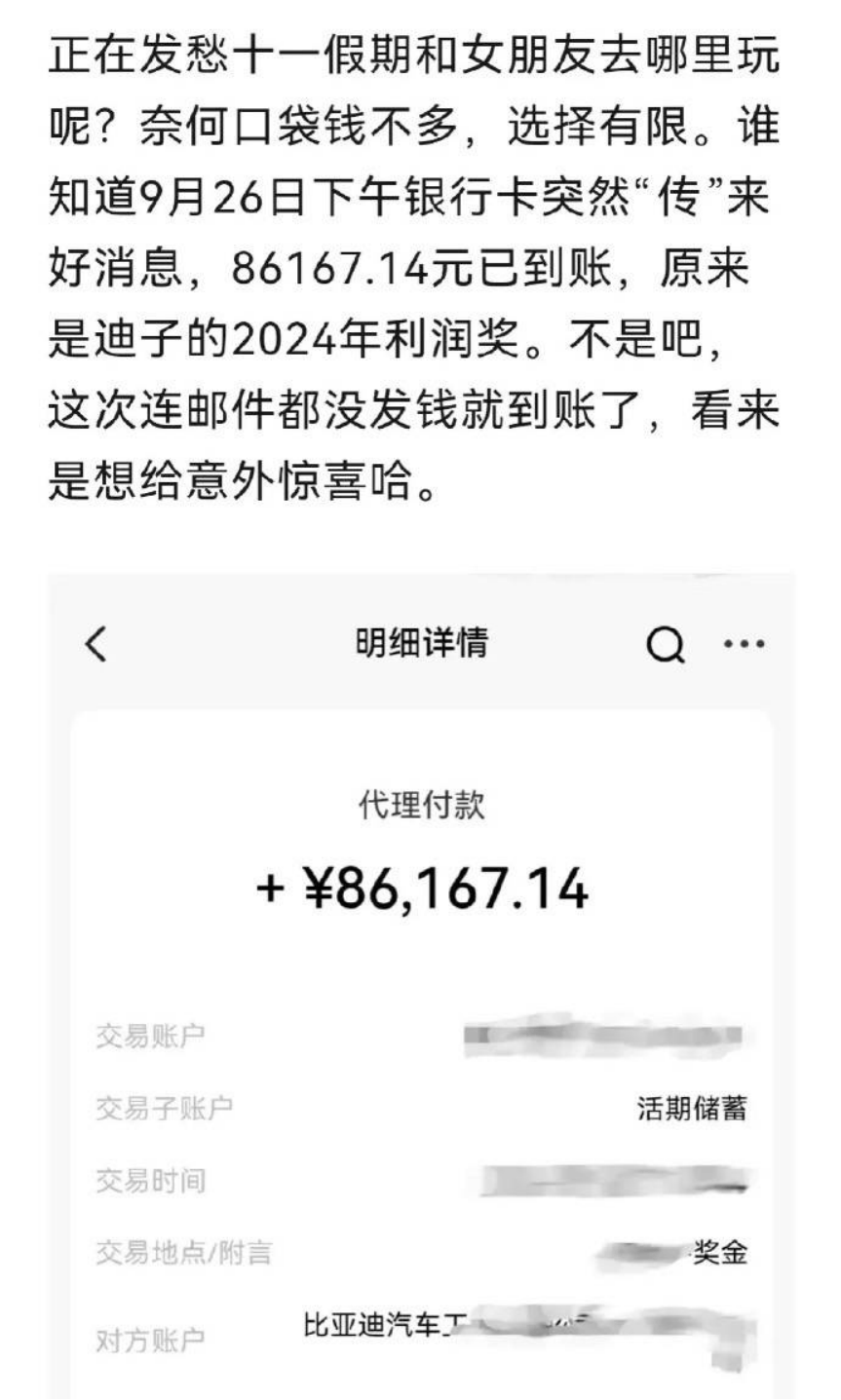 慕了慕了！比亚迪狂派“利润奖”，有人拿了十多万？！真相是→  第1张