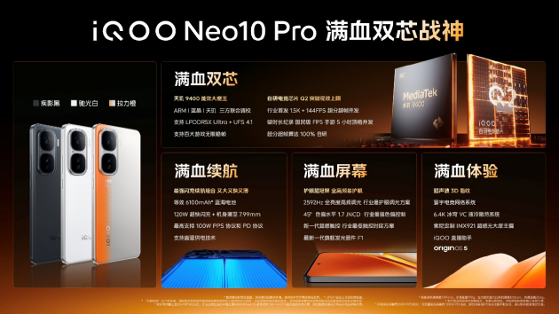 iQOO Neo10系列发布：蓝科技+天玑9400旗舰芯 到手价3199元起  第3张