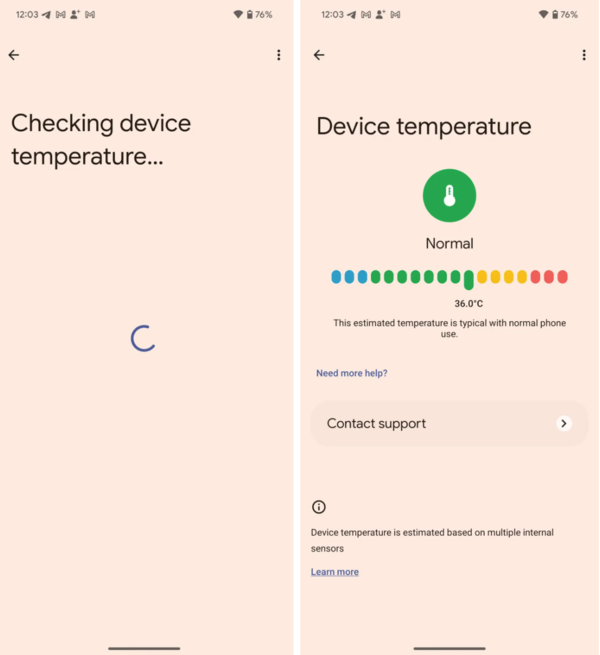 谷歌Pixel推出内置设备温度监测功能 更好了解手机发热  第2张